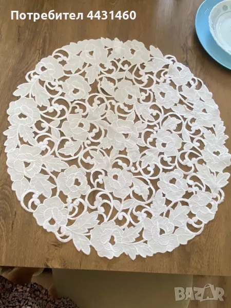 Комплект подложки за сервиране с красива дантела, снимка 1