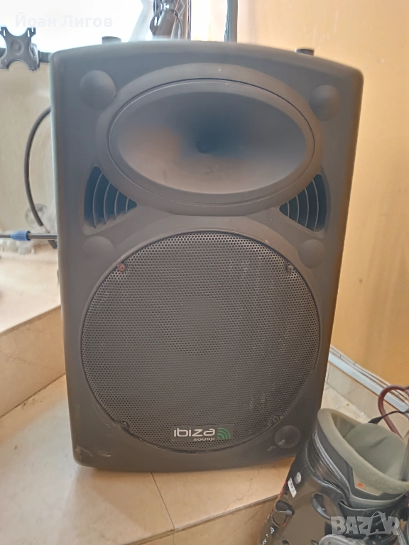 Активна PA колона IBIZA Sound 100W + безжични микрофони, USB/SD, снимка 1
