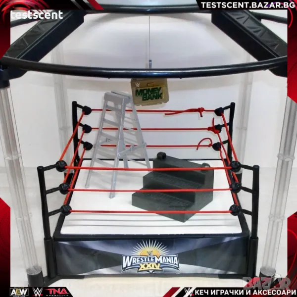 Ринг за играчки WWE 2007 Money In The Bank Ring Playset MITB цял сет комплект Jakks, снимка 1