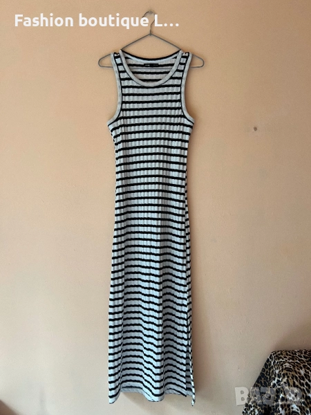 Дълга рокля черно и бяло райе S размер на марката Sinsay 🤍🖤🤍🖤🤍🖤🤍🖤🤍🖤, снимка 1