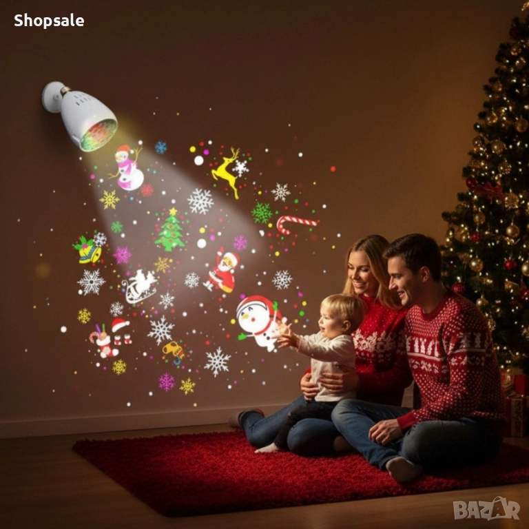 Коледна LED прожекционна лампа XL-725 Коледни Мотиви/1 режим на светене/ мощност: 4W, снимка 1
