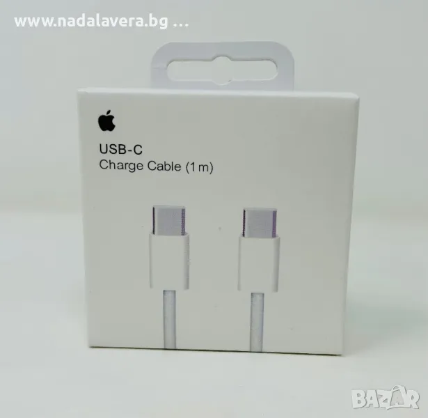 Кабел Зарядно Адаптер Apple USB C to USB C 1m за iPhone 15 и iPad, снимка 1