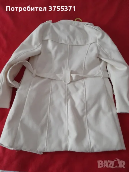 Бяло дамско палто , снимка 1