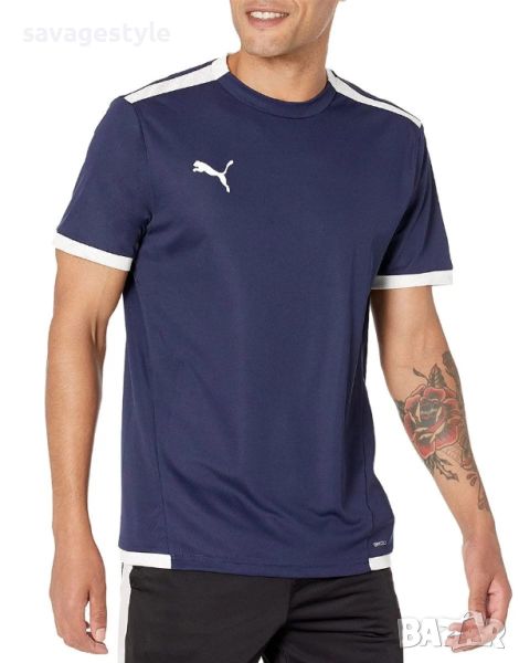 Мъжка тениска PUMA TeamLIGA Football Tee Navy, снимка 1