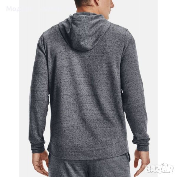 Мъжко горнище under armour rival terry full zip hoodie grey, снимка 1