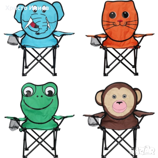 Детски къмпинг стол сгъваем стол за деца - 4 цвята, снимка 1