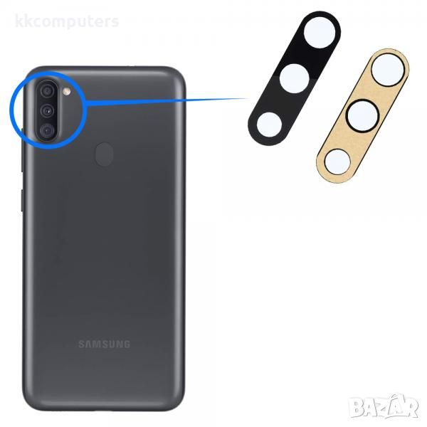 Стъкло камера за Samsung A11 (A115f) / Черно / Баркод : 115390, снимка 1