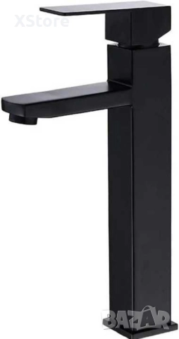 Стилен смесител за мивка за баня, неръждаема стомана, черен, снимка 3 - Смесители - 52588612