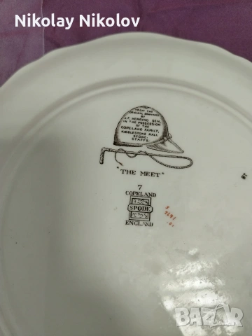 Порцеланова чиния сцена "на лов" , снимка 5 - Чинии - 53479952