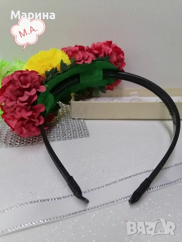 Диадема с цветя, вариант 23, снимка 7 - Аксесоари за коса - 52688406