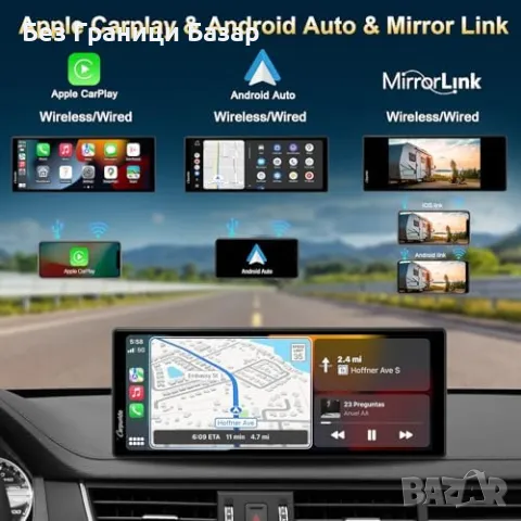 Ново CARPURIDE 9.3" Преносимо Carplay стерео, Bluetooth, Гласов Контрол, снимка 7 - Друга електроника - 47520260