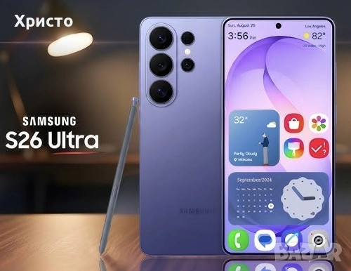НОВ!!! Samsung Galaxy S26 Ultra, Dual SIM, 12GB RAM, 512GB, 5G, Cobalt Violet + адаптер