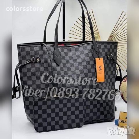 Черна чанта Louis Vuitton Neverfull-SG671m