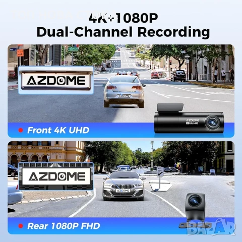 AZDOME M300S k Видеорегистратор Dash Cam комплект със задна камера , снимка 2 - Аксесоари и консумативи - 54160558