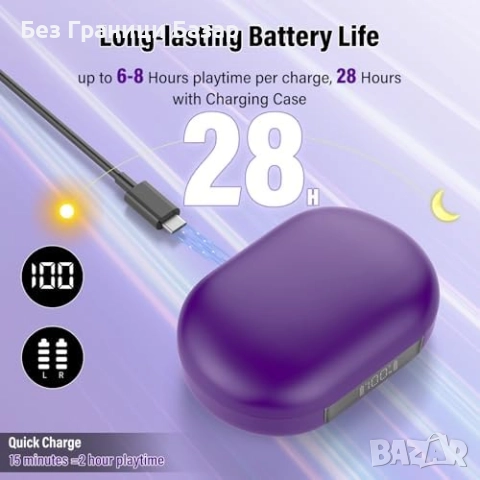 Нови Безжични open-ear слушалки 36H, ENC микрофони, водоустойчиви за спорт музика, снимка 7 - Bluetooth слушалки - 52470737