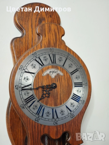 Антикватен стенен часовник с тежести Orfac, , снимка 2 - Антикварни и старинни предмети - 52682631