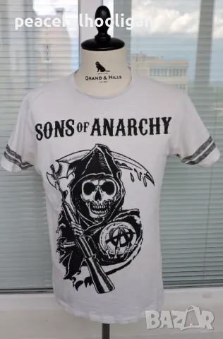 Sons Of Anarchy MC Unisex White Motorcycle T-Shirt Size M, снимка 1 - Тениски - 47092172