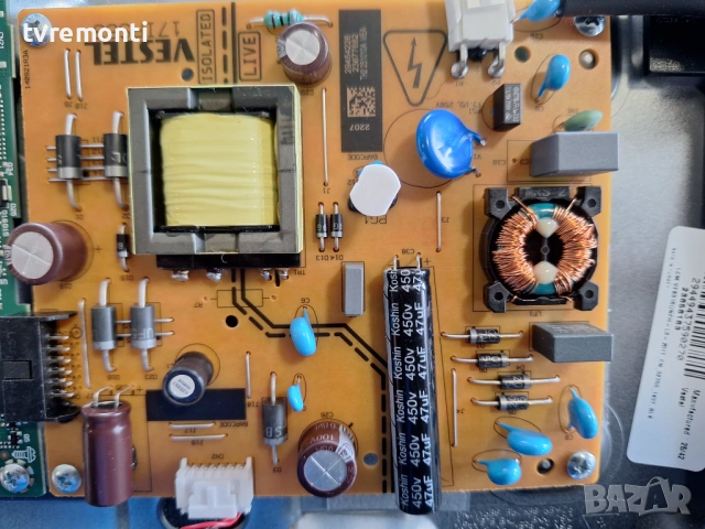 POWER BOARD 17IPS63, for,  TELEFUNKEN  модел 32VEF2000 32inc DISPLAY VES315UNFH-L3-Z01