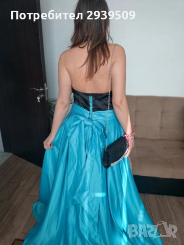 Дълга бална рокля без ръкави, снимка 3 - Рокли - 53784935