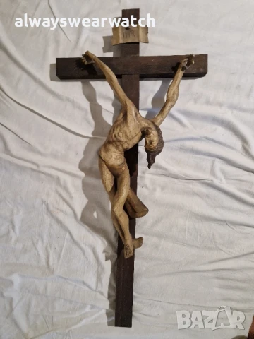 Разпятие Исус Христос / Кръст, снимка 4 - Антикварни и старинни предмети - 51415608