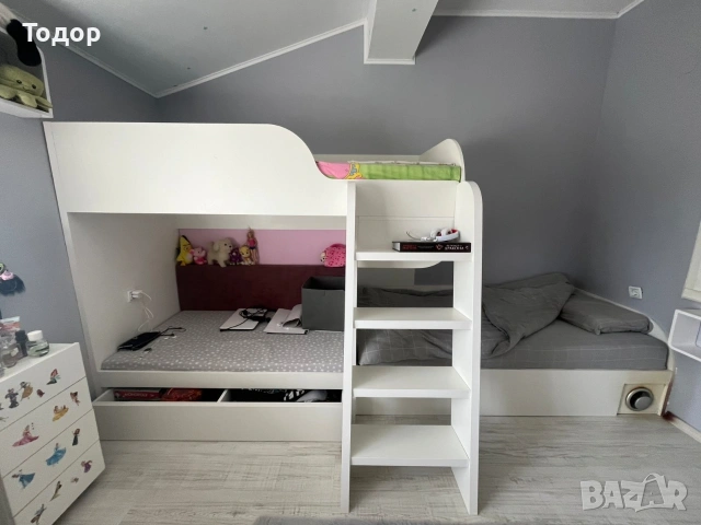 Продавам двуетажно детско легло , снимка 2 - Мебели за детската стая - 53605449