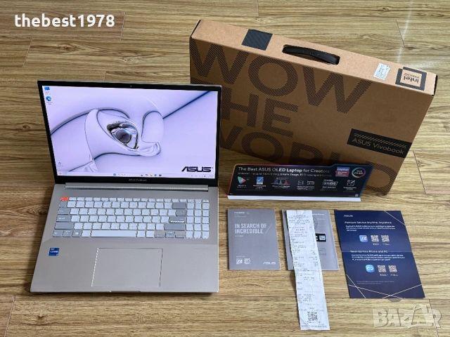 4k OLED Asus Pro 16`i7-11370H/RTX 3050/16GB RAM/512GB SSD/Бат 8ч/550 nits/Harman Kardon, снимка 2 - Лаптопи за игри - 53878196