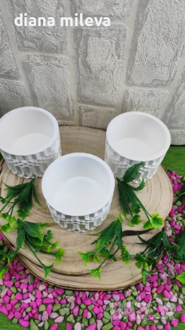 Кашпи от гипсокерамика!!, снимка 4 - Декорация за дома - 51315239