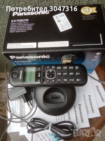 Телефон (стационарен) PANASONIC с безжична (подвижна) слушалка., снимка 1 - Ремонт на телефони - 45574861