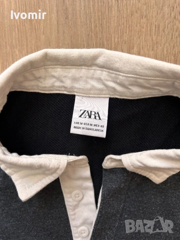 Мъжка блуза с яка, размер М, снимка 2 - Пуловери - 53850047