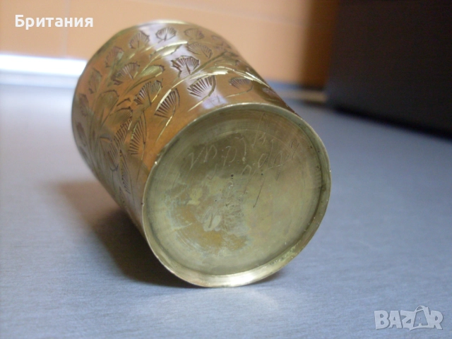 Бронзови чашки и подложки- комплект., снимка 11 - Антикварни и старинни предмети - 52920243