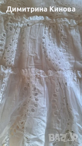 рокля Zara xs бяла дантела, снимка 3 - Рокли - 50535404