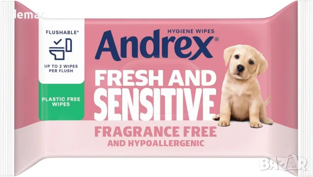 Andrex Fresh & Sensitive Хигиенни мокри кърпички, хипоалергенни, без аромат, 12 опаковки х 30 бр., снимка 4 - Други - 47503180