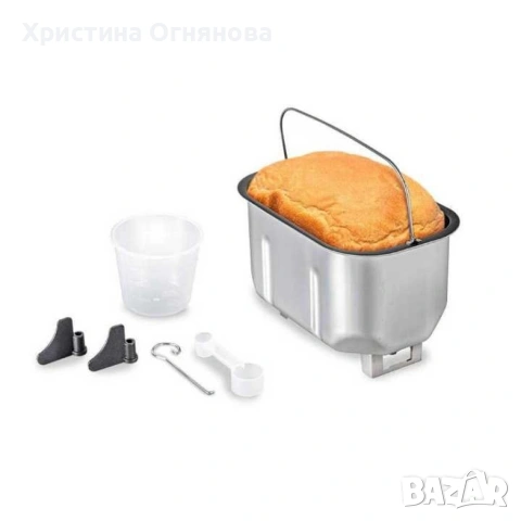 Хлебопекарна, бял-сив, две бъркалки, снимка 4 - Хлебопекарни - 54113391