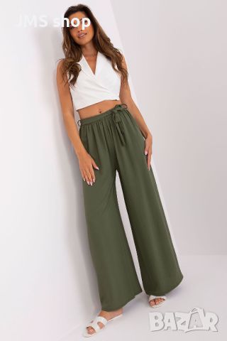 Дамски летен панталон с широки крачоли и връзване на талията, 3цвята , снимка 10 - Панталони - 45904017