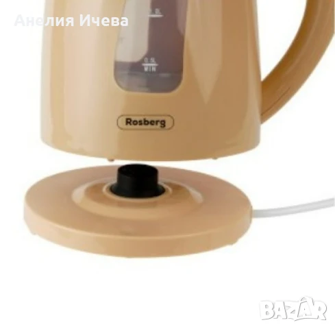 Електрическа кана Rosberg, 2200W, 1.7л., 2 ГОДИНИ ГАРАНЦИЯ, снимка 2 - Кани - 50552729
