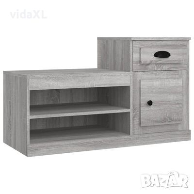 vidaXL Шкаф за обувки, сив сонома, 100x42x60 см, инженерно дърво(SKU:816422, снимка 1 - Шкафове - 46104616