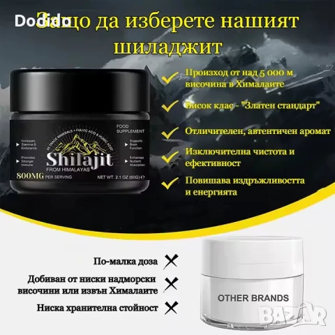 Шилажит смола / Мумио – 100% чист Хималайски | 50г (3-месечен запас), снимка 2 - Други - 51066892