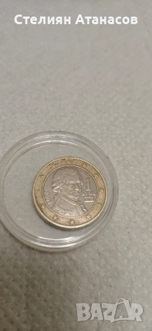 монета 1 евро 2002 Австрия, снимка 2 - Нумизматика и бонистика - 53386746