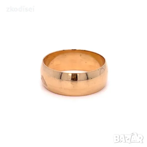 Златен пръстен брачна халка 6,10гр. размер:57 14кр. проба:585 модел:31345-1, снимка 4 - Пръстени - 50095777