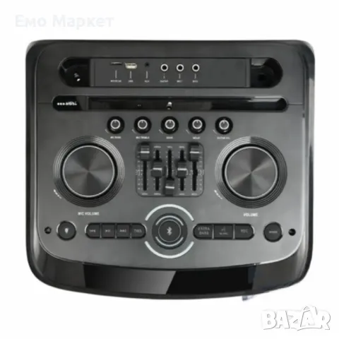 Професионална караоке тонколона Homey с два безжични микрофона, снимка 3 - Тонколони - 49760140