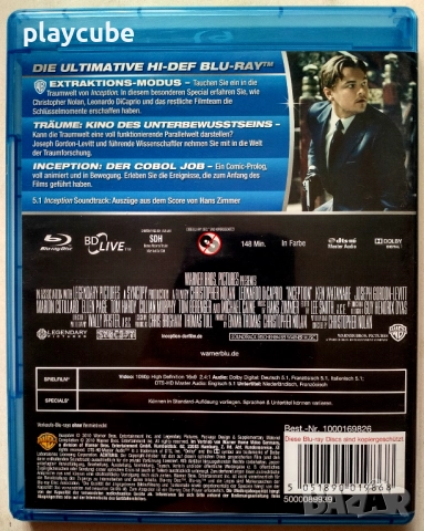 Inception - Генезис - 2 Blu-Ray (два диска), снимка 4 - Blu-Ray филми - 51699345