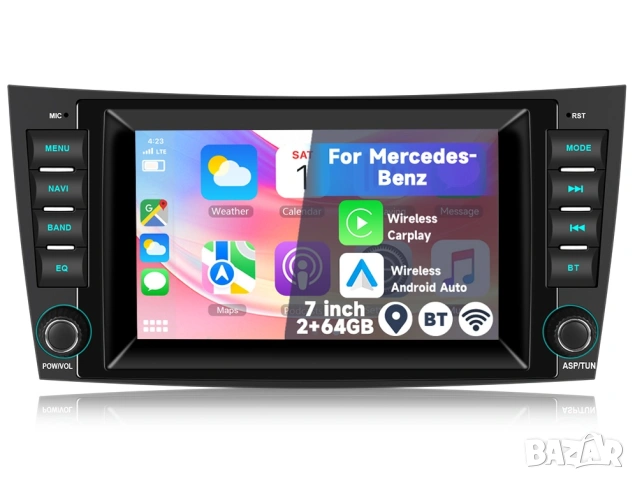 Мултимедия, Mercedes, E Class, Двоен дин, Мерцедес, W211, E200, E220, E270, Е320, Android, CLK клас 