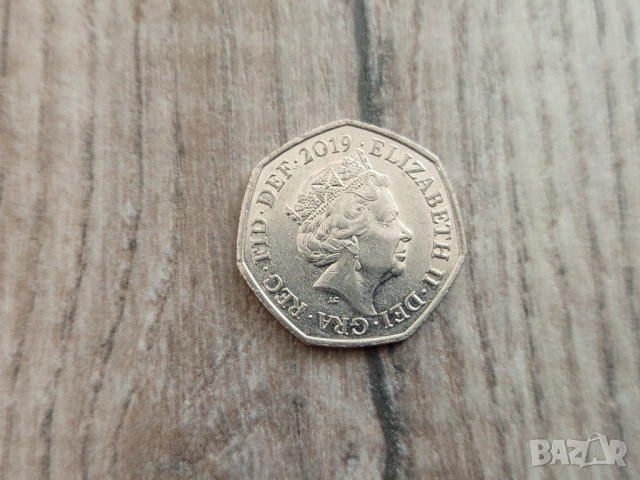 Монета 2019 Великобритания 50 pence 50p (Sherlock Holmes) - Elizabeth II, снимка 3 - Нумизматика и бонистика - 51648344