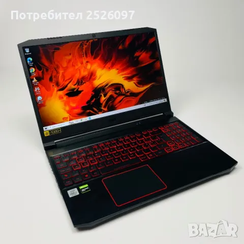 Acer Nitro 15/FHD IPS/i7-10750H/GTX 1650 Ti/16GB DDR4/512GB NVMe, снимка 4 - Лаптопи за игри - 48266975