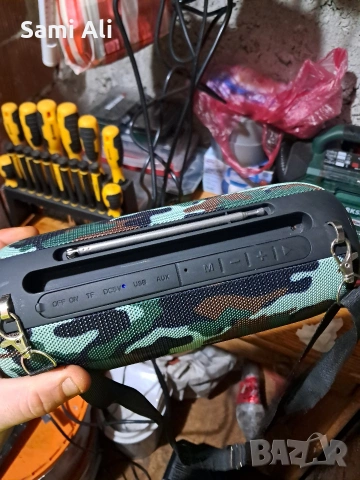 Преносима Bluetooth колонка с FM радио – Камуфлаж (Нова/Употребявана), снимка 6 - CD дискове - 53687869