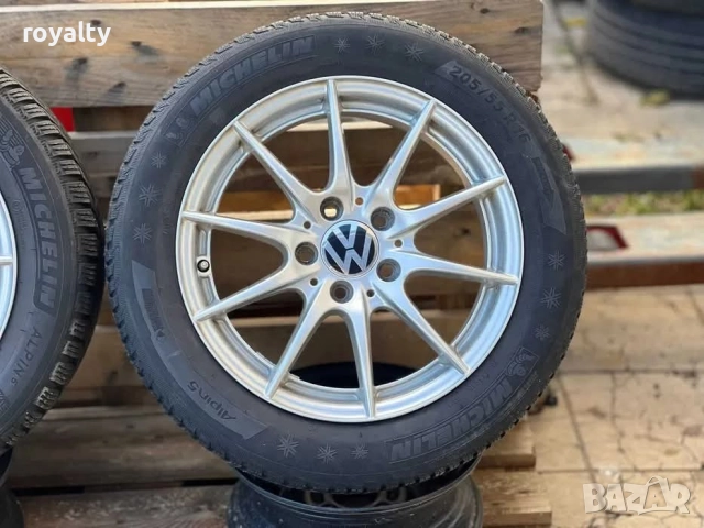 5х112 16 Цола Джанти с Гуми VW Golf Caddy Passat Touran ET 43 J 7, снимка 4 - Аксесоари и консумативи - 52405921