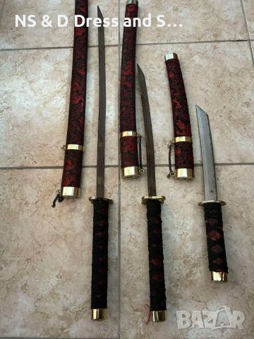 Комплект самурайски мечове Катана, снимка 11 - Други ценни предмети - 45715380