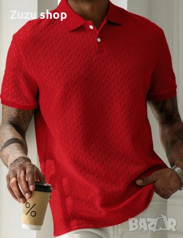 Мъжка тениска с яка, снимка 3 - Тениски - 50814350