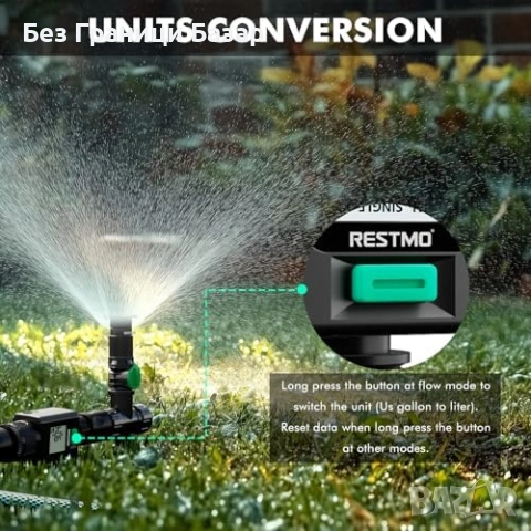 Нов смарт WiFi Bluetooth водомер за градина двор маркуч дебит и разход на вода, снимка 7 - Друга електроника - 54044129