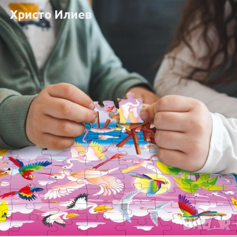 Пъзел с животни 100 части Комплект от 3 броя, снимка 3 - Пъзели - 53534908